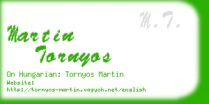 martin tornyos business card